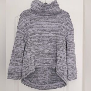 Anthropologie Saturday Sunday oversized Sweater High Low Hem Marled Purple XS